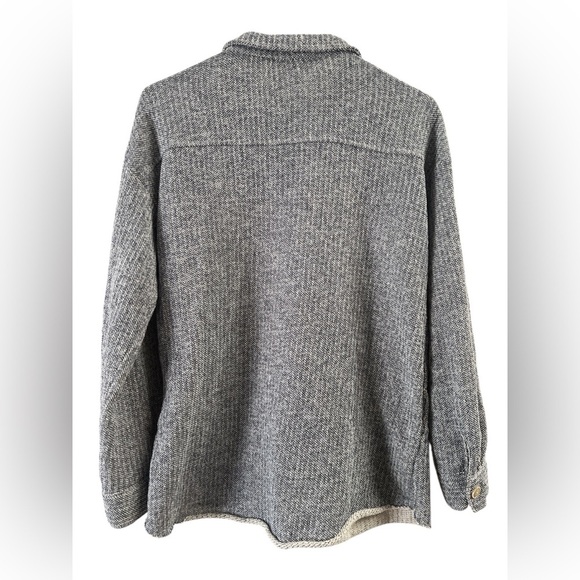 Böhme textured knit long sleeve button down flannel shirt - Picture 4 of 4